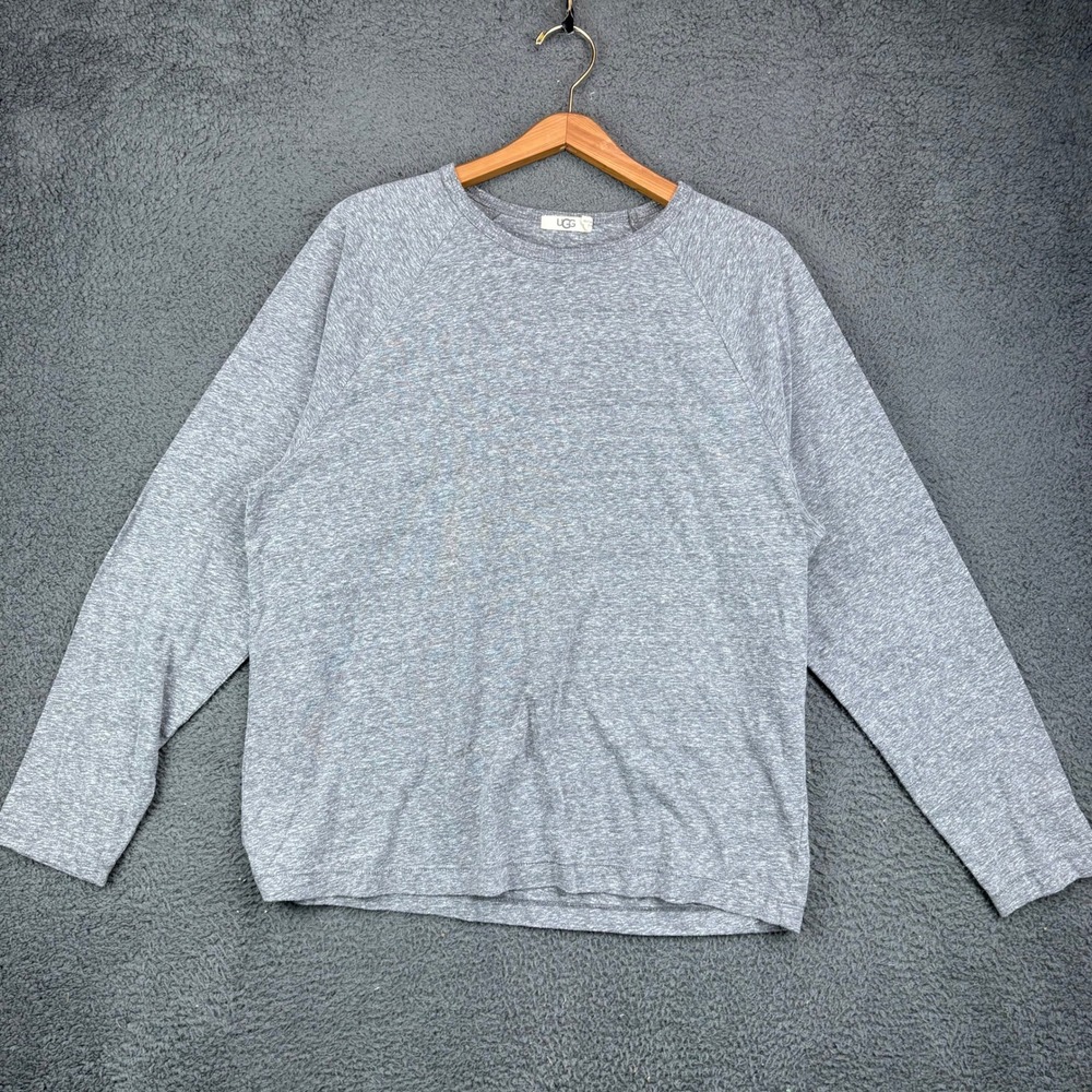 UGG Womens XL Gray Heathered Long Sleeve Raglan Crewneck Pullover‎ Top